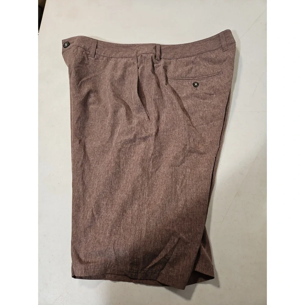 BKE Hybrid shorts mens size 36x23 athletic fit Maroon travel casual shorts(1093